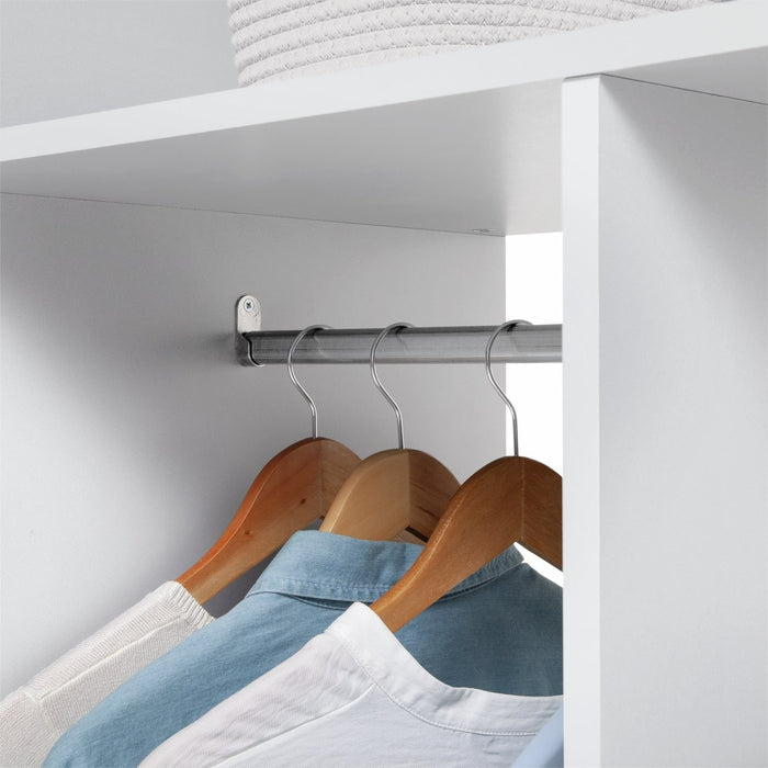 Malibu 3 Drawers Open Storage Wardrobe - White | Open wardrobe with drawers