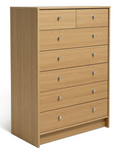 Malibu Modern 7 Drawer Chest Of Drawers  - Oak Effect (B Grade)
