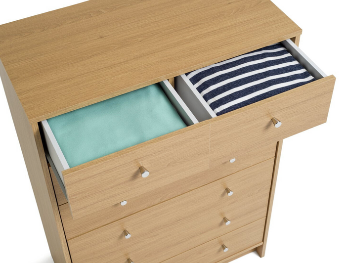 Malibu Modern 7 Drawer Chest Of Drawers  - Oak Effect (B Grade)