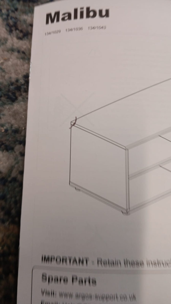Malibu TV Unit - White (B Grade)