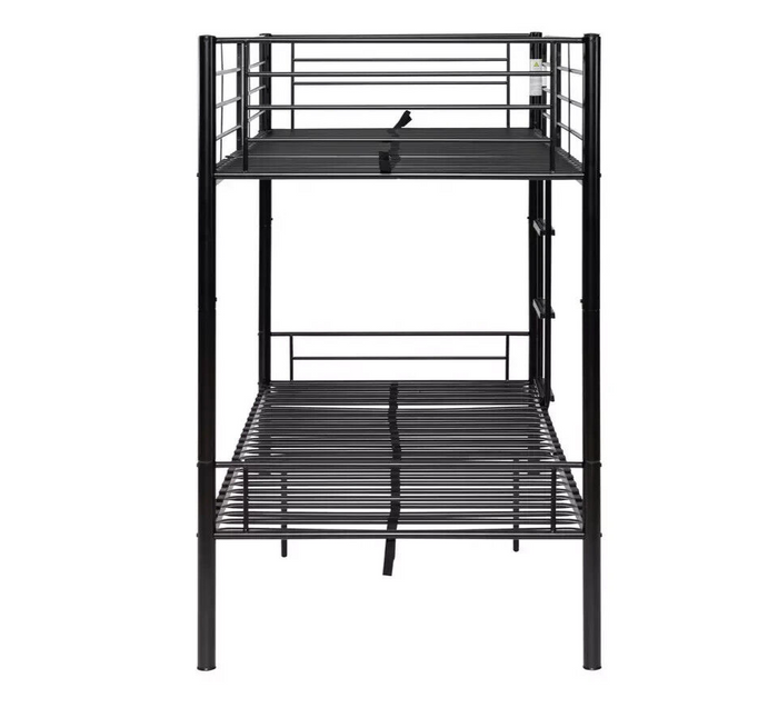 Mason Single Bunk Bed For Kids / Adults / Teenager - Black (No Mattress)