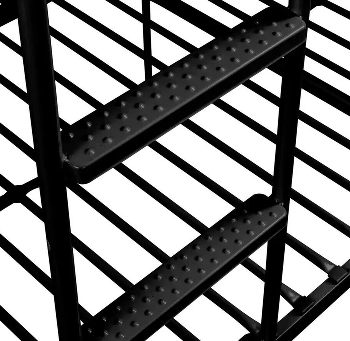 Mason Single Bunk Bed For Kids / Adults / Teenager - Black (No Mattress)