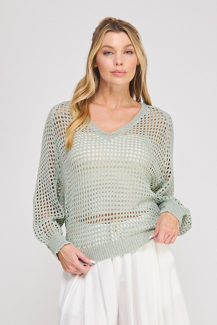 METALLIC SUMMER SWEATER