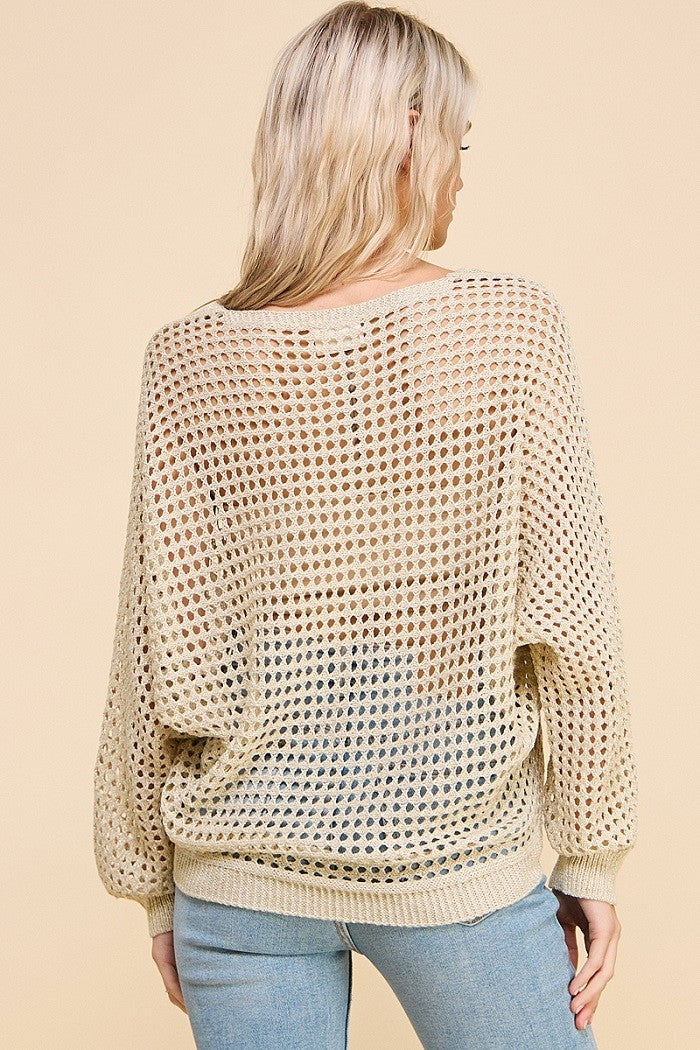 METALLIC SUMMER SWEATER