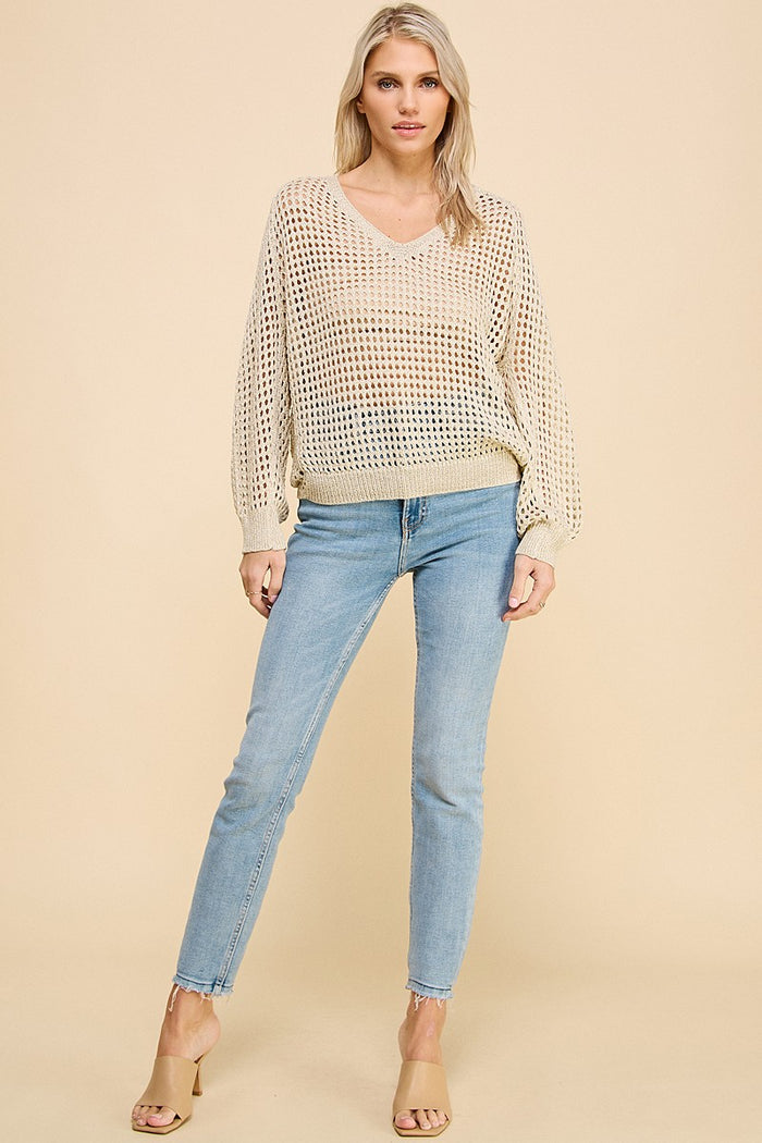 METALLIC SUMMER SWEATER