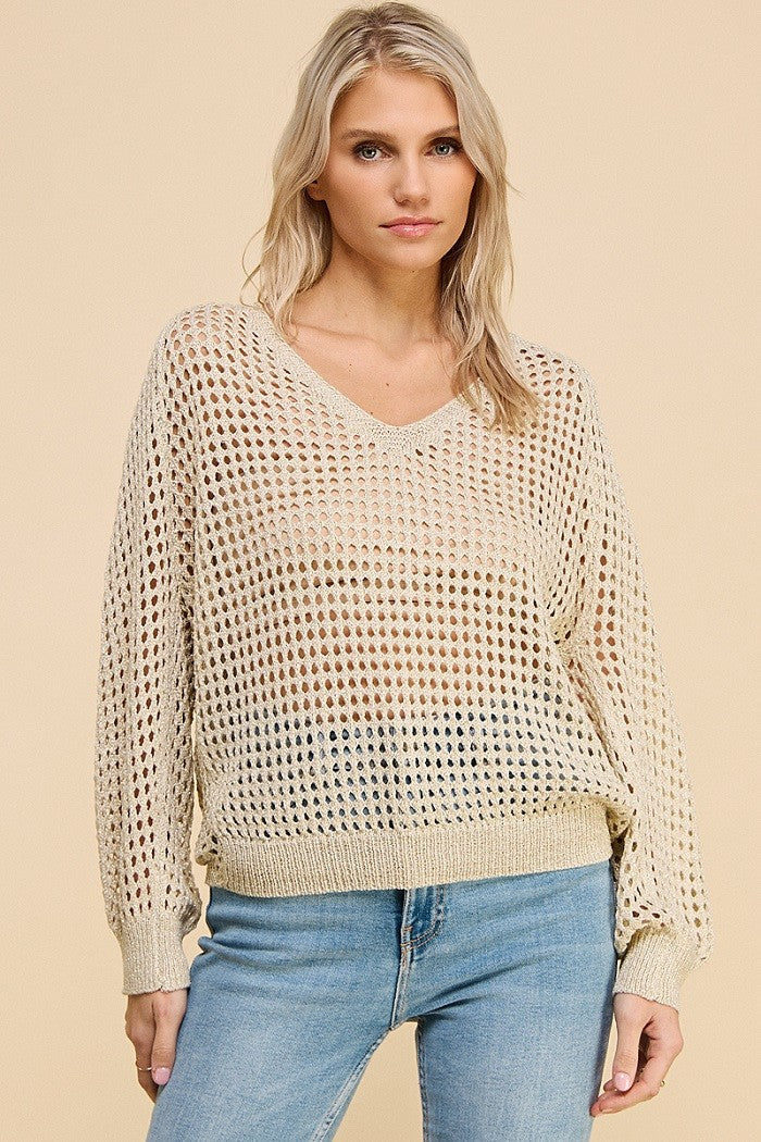 METALLIC SUMMER SWEATER