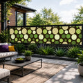 Mid-Century Outdoor Privacy Screen – Retro Bubbles Balcony Cover - Retro Privacy Screen