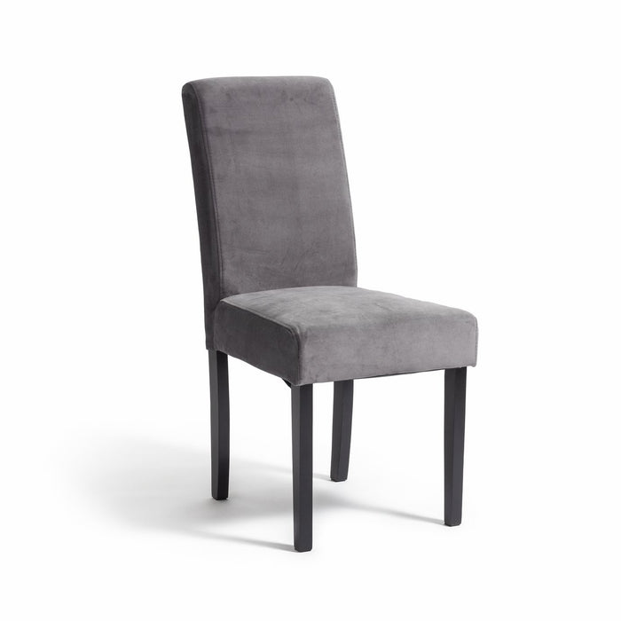 Midback Pair of Velvet Dining Chair - Grey | Soft Upholstered Comfort