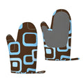 Midcentury 60s Modern Oven Mitts – Heat Resistant Silicone Pair - retro kitchen