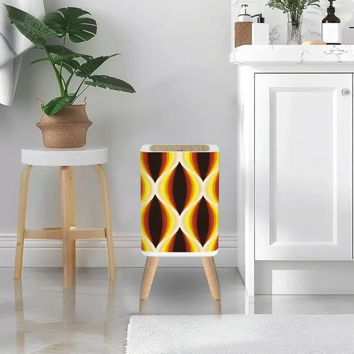 Midcentury 70s Retro Blackout Curtains: Bold Vibrant Honeycomb Pattern - retro curtains