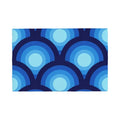 Midcentury Inspired Placemats – 70s Blue Retro Double Sided Heat Proof - 4 Pcs - retro table linen