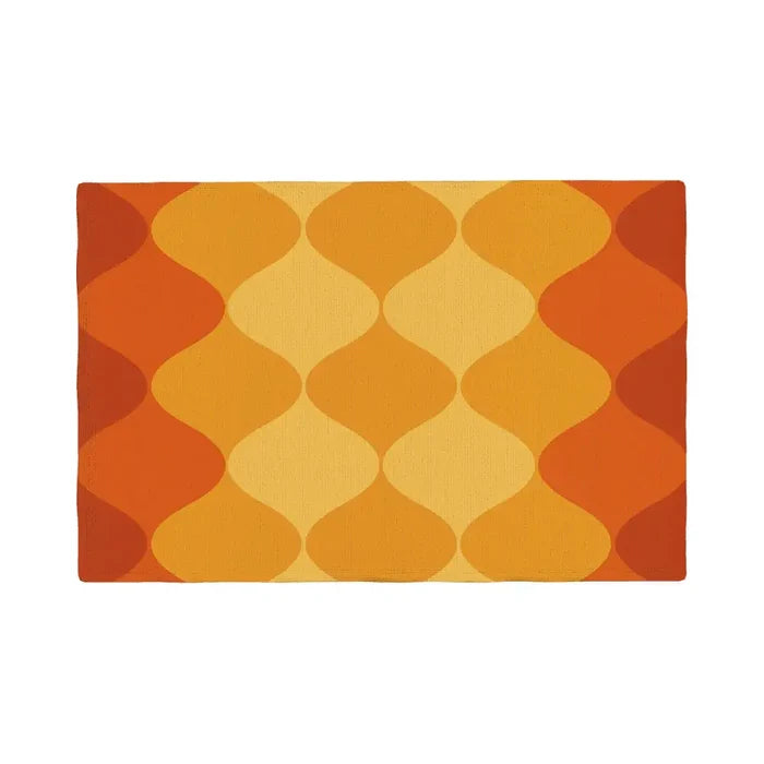 Midcentury Modern Placemats – Double Sided Reusable Retro Table Mats - retro table linen