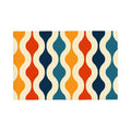 Midcentury Modern Placemats – Double Sided Reusable Table Mats - 4 Pcs - retro table linen