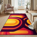 Midcentury Modern Retro 70s Rug – Colourful 5:3 Carpet Custom Sizes - retro rug