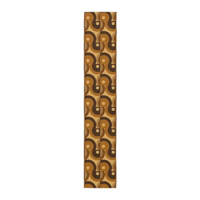 Midcentury Modern Table Runner in 2 Sizes - Retro 60s Home Decor - 16’’ × 90’’ / Polyester - retro table linen