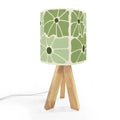 Midcentury Retro Tripod Table Lamp – Green White Floral Bedside Lamp - US Plug - retro table lamps