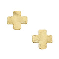 Mini Gold Square Cross Studs