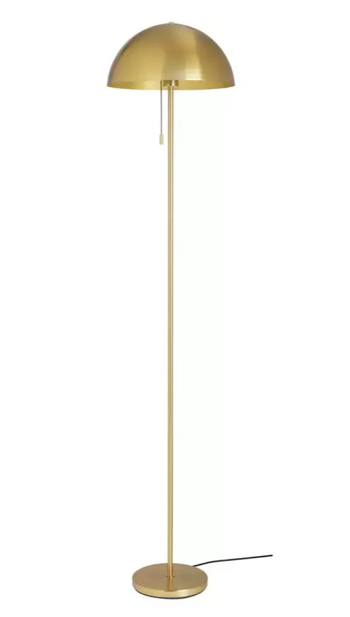 Mushroom Floor Lamp Brushed Brass | Modern Standing Floor Light Home Lighting