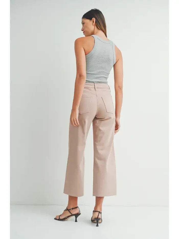 NATURAL SLIM WIDE LEG DENIM
