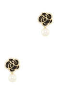 NO 5 BLACK FLOWER EARRINGS