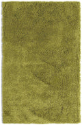 Noodle Plain Olive Shaggy Rug - 230x160cm