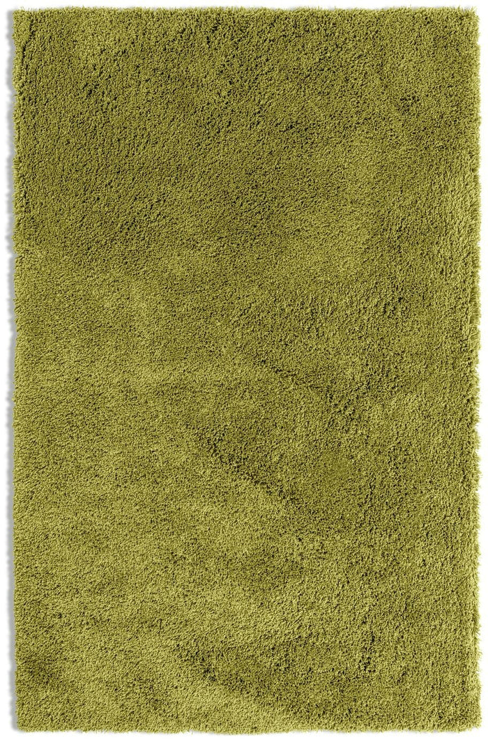 Noodle Plain Olive Shaggy Rug - 230x160cm