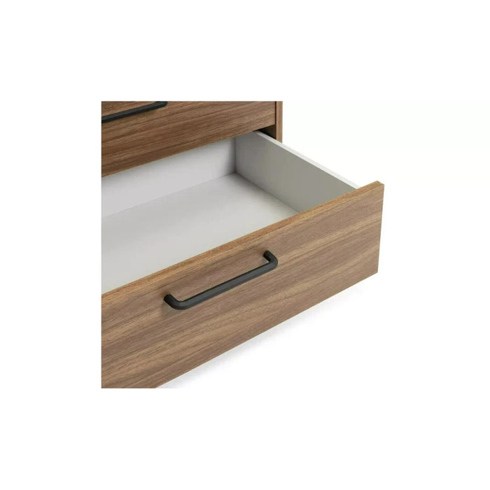 Oldham Wide 4 Drawer Chest - Walnut | Space-saving Bedroom Storage