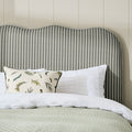 Onda Linen Double Headboard - Grey | Soft Bed Backboard