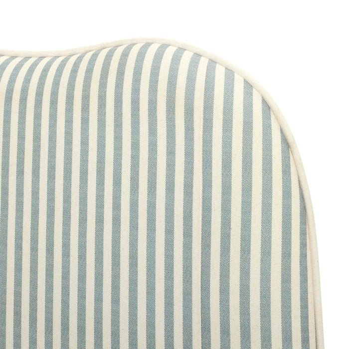 Onda Linen Double Headboard - Stripe Sage | Soft velvet bed backboard