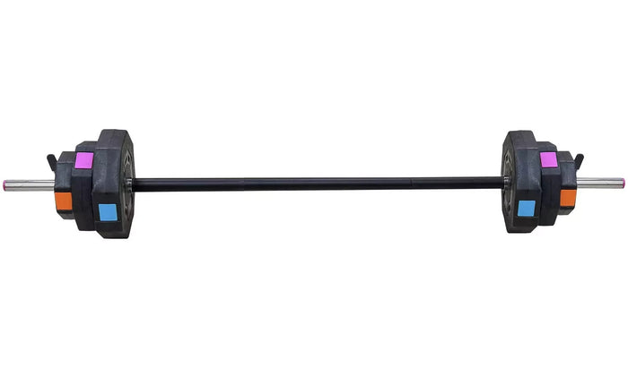 Opti Vinyl Barbell Set 20kg | Strength Training Weights Home Gym Equipment