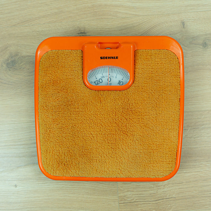 ORANGE 70s Midcentury Mechanical BATHROOM SCALE By Soehnle Westgermany