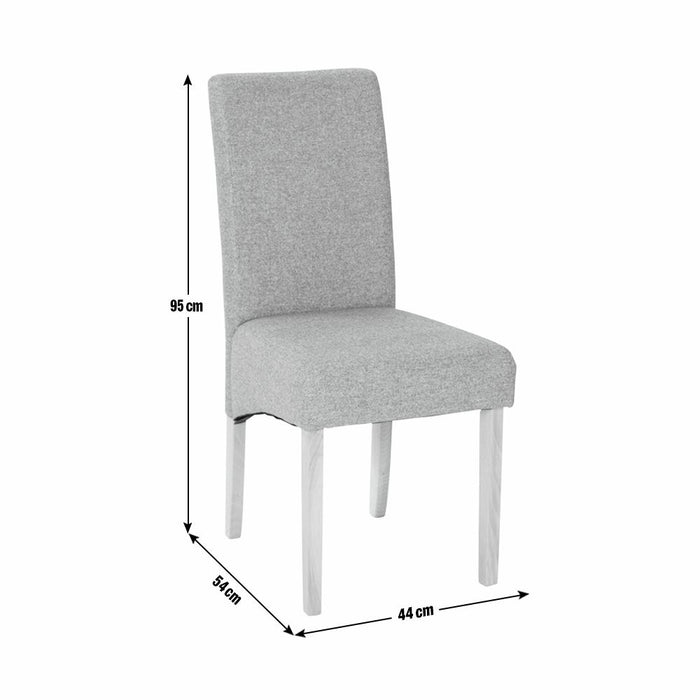Pair of Midback Skirt Tweed Fabric Dining Chairs | Elegant Kitchen Accent