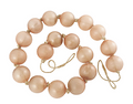 PINK GLASS HANDMADE EXTRA LONG FROSTED ORB GARLAND WITH TASSEL WITH KNOTTED JUTE ROPE, 92" X 3" X 3"