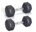 Pro Fitness 10kg Hex Dumbbell Set | Strength Training Weights Home Gym Equipment