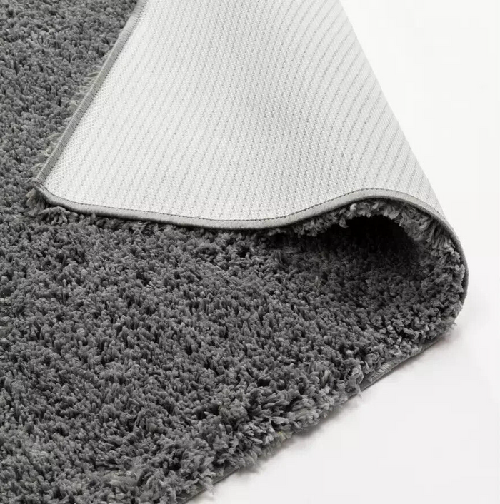 Recycled Cosy Plain Shaggy Rug - 160x230cm - Grey | Soft Living Carpet