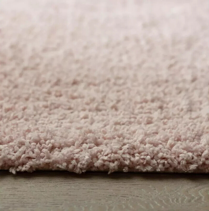 Recycled Cosy Plain Shaggy Rug - 160x230cm - Pink | Soft Eco Living Rug
