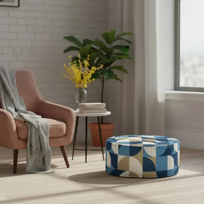Retro 60s Inflatable Midcentury Modern Ottoman Footstool Seat - pouf