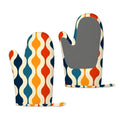 Retro 60s Silicone Oven Mitts – Heat Resistant Cooking Gloves - retro ads