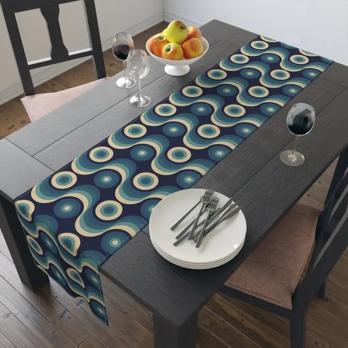 Retro 60s Table Runner in 2 Sizes - Midcentury Modern Home Decor - retro ads