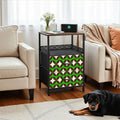 Retro 70s Bedside or Side Table with Charging Station & Storage - retro bedside table