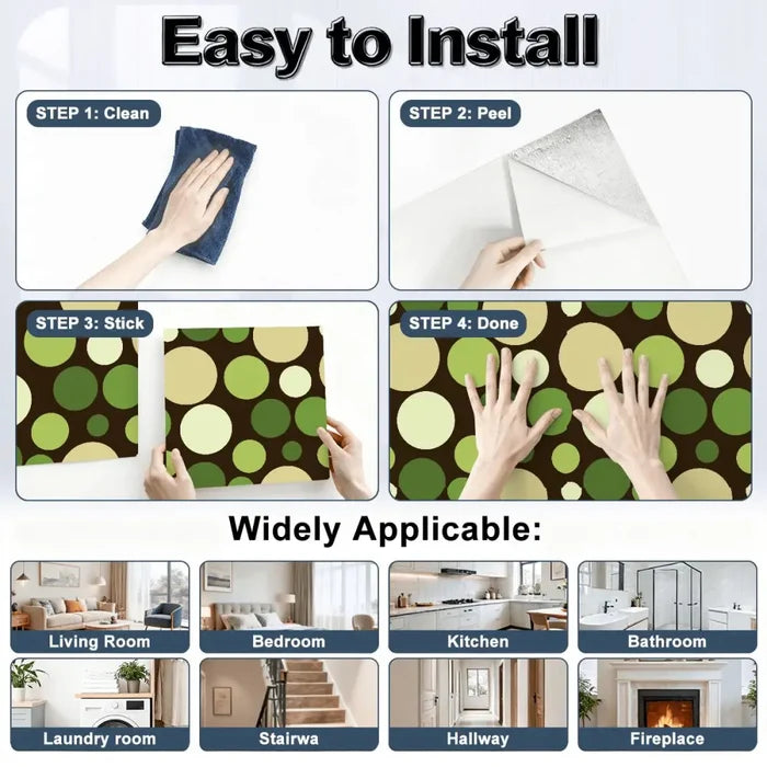 Retro 70s Bubbles Stick & Peel Wall Panel Kit – Waterproof Wall & Ceiling Tiles - Wall Coverings