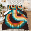 Retro 70s King Comforter Set – 3 Piece Microfiber Bedding - retro bedding