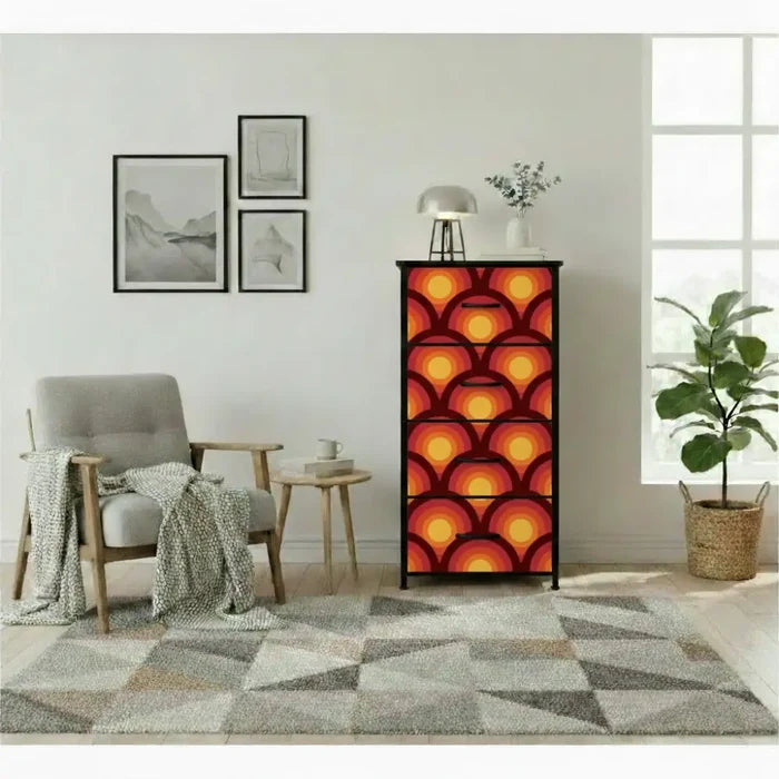 Retro 70s Midcentury 4-Drawer Dresser – Lightweight Storage Unit - retro dresser
