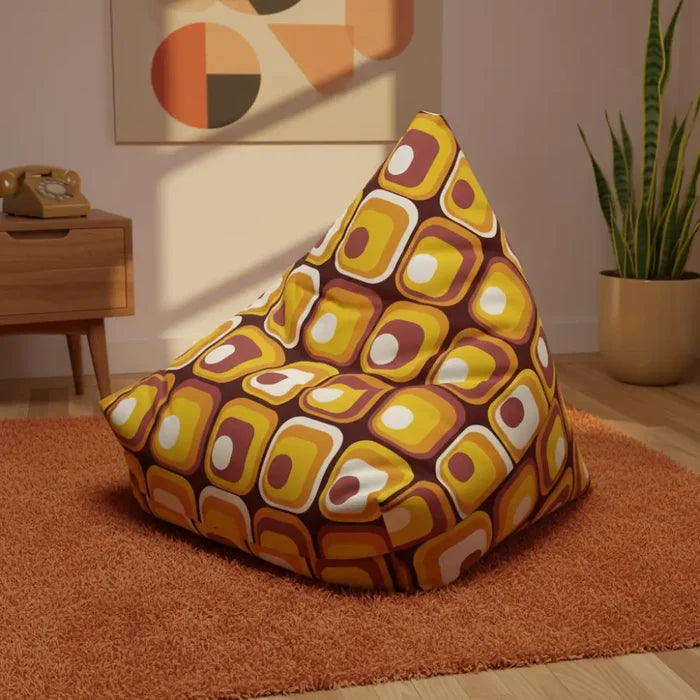 Retro 70s Orange Midcentury Rug 12x9 ft – Soft Non-Slip Living Room Carpet - retro rug