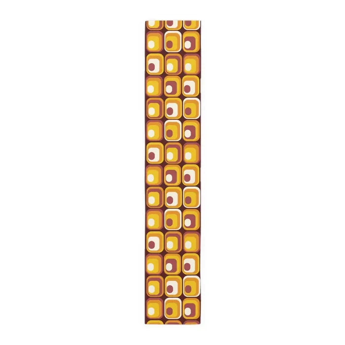 Retro 70s Table Runner - Midcentury Modern Home Decor - retro table linen