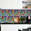 Retro Bauhaus Self-Adhesive Wall Panel Kit: Waterproof PVC Tiles - Wall Coverings