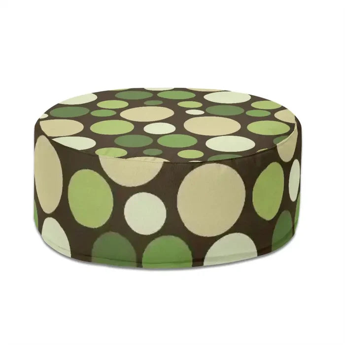 Retro Bubble Pattern Lounge Seat Footstool – Midcentury Modern Ottoman - pouf