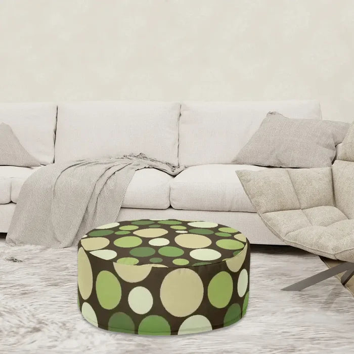 Retro Bubble Pattern Lounge Seat Footstool – Midcentury Modern Ottoman - pouf