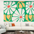Retro Hippie 70s Stick and Peel Wallpaper: Bold Floral Removable Mural - 144’’x100’’ - retro wallpaper