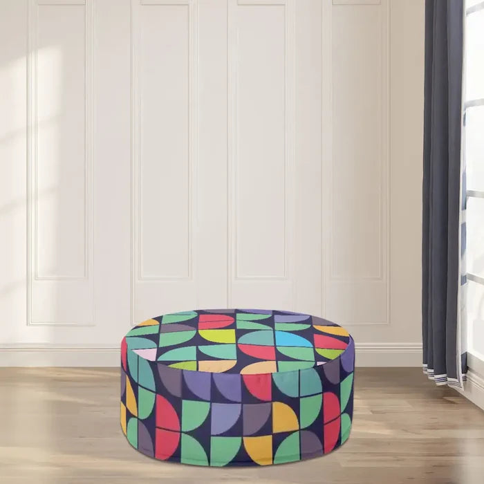 Retro Inflatable Footstool – 70s Midcentury Modern Ottoman - pouf